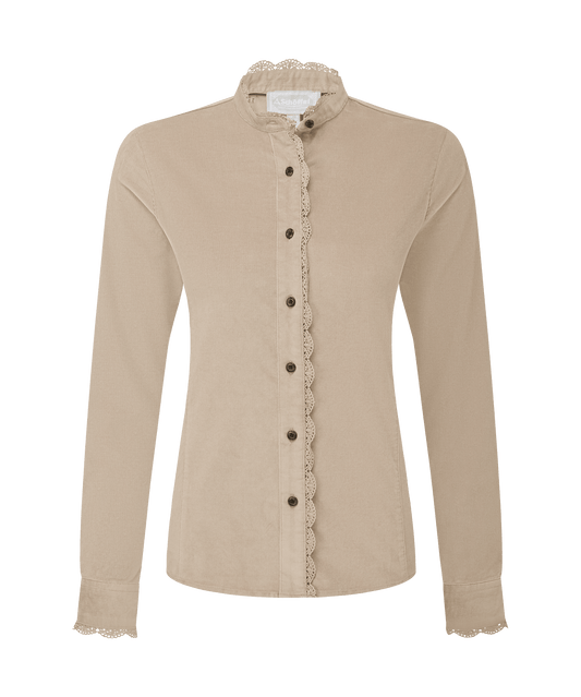 Young Ideas & Henmores -Thetford Cord Shirt -1613 Cobblestone -8