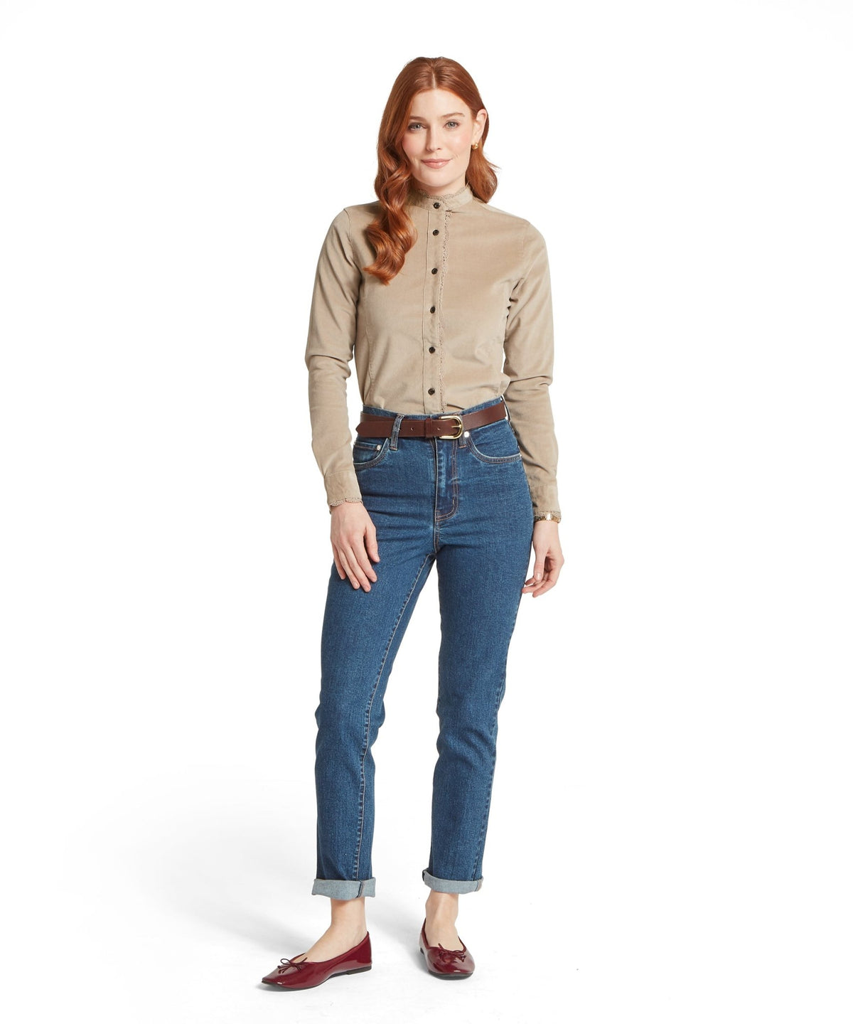 Young Ideas & Henmores -Thetford Cord Shirt -1613 Cobblestone -8