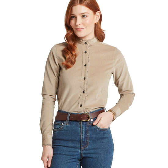 Young Ideas & Henmores -Thetford Cord Shirt -1613 Cobblestone -8