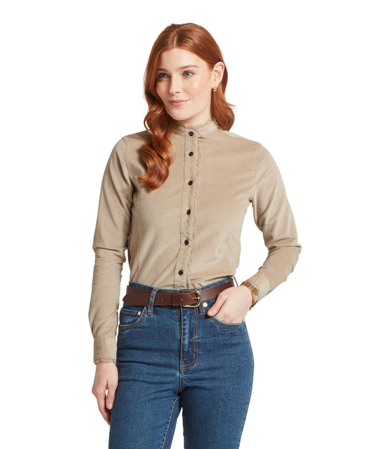 Young Ideas & Henmores -Thetford Cord Shirt -1613 Cobblestone -8