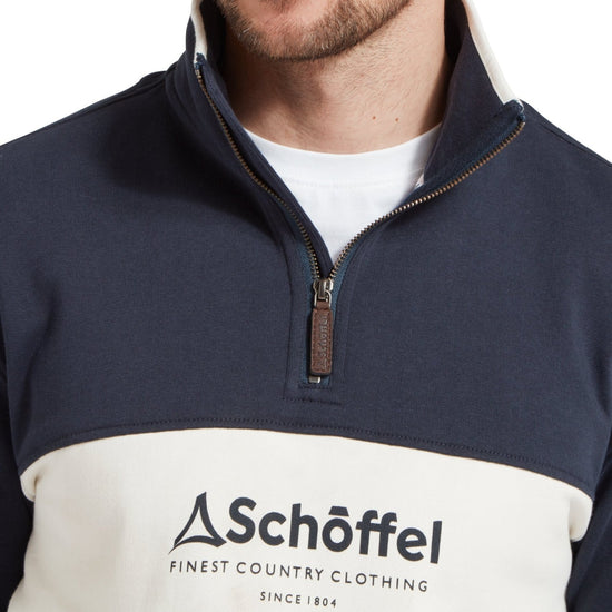 Young Ideas/Henmores - Trencrom 1/4 Zip - 8903 Navy/Stone - M