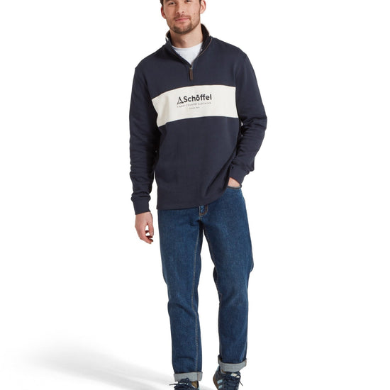 Young Ideas/Henmores - Trencrom 1/4 Zip - 8903 Navy/Stone - M
