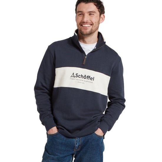 Young Ideas/Henmores - Trencrom 1/4 Zip - 8903 Navy/Stone - M