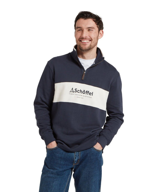 Young Ideas/Henmores - Trencrom 1/4 Zip - 8903 Navy/Stone - M