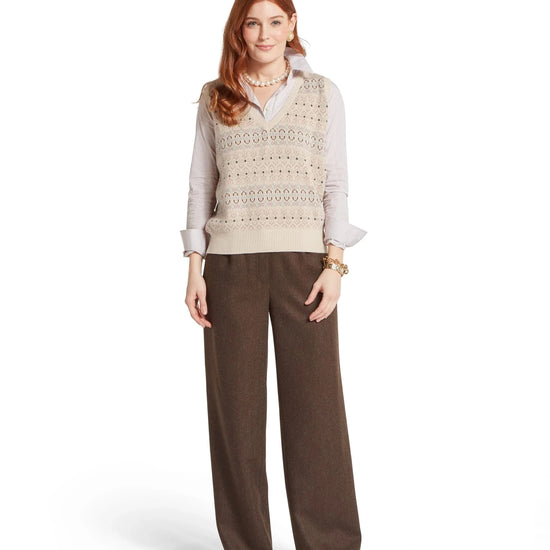Young Ideas & Henmores -Tresness Fairisle Vest -2657 Port/Lake Blue -10