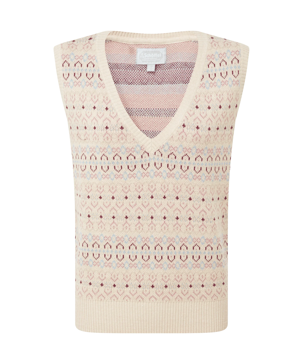 Young Ideas & Henmores -Tresness Fairisle Vest -2657 Port/Lake Blue -10