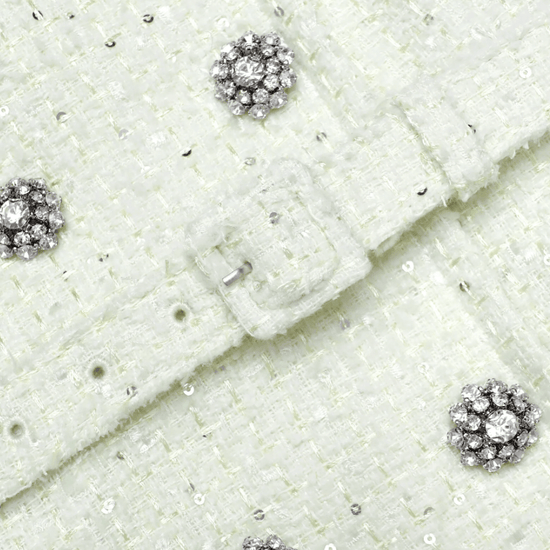 Young Ideas & Henmores - Boucle Midi Dress - Lime Green - 10