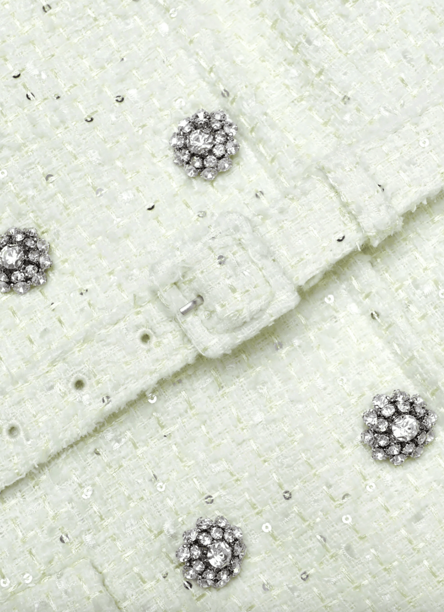 Young Ideas & Henmores - Boucle Midi Dress - Lime Green - 10