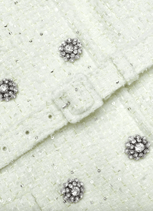 Young Ideas & Henmores - Boucle Midi Dress - Lime Green - 10