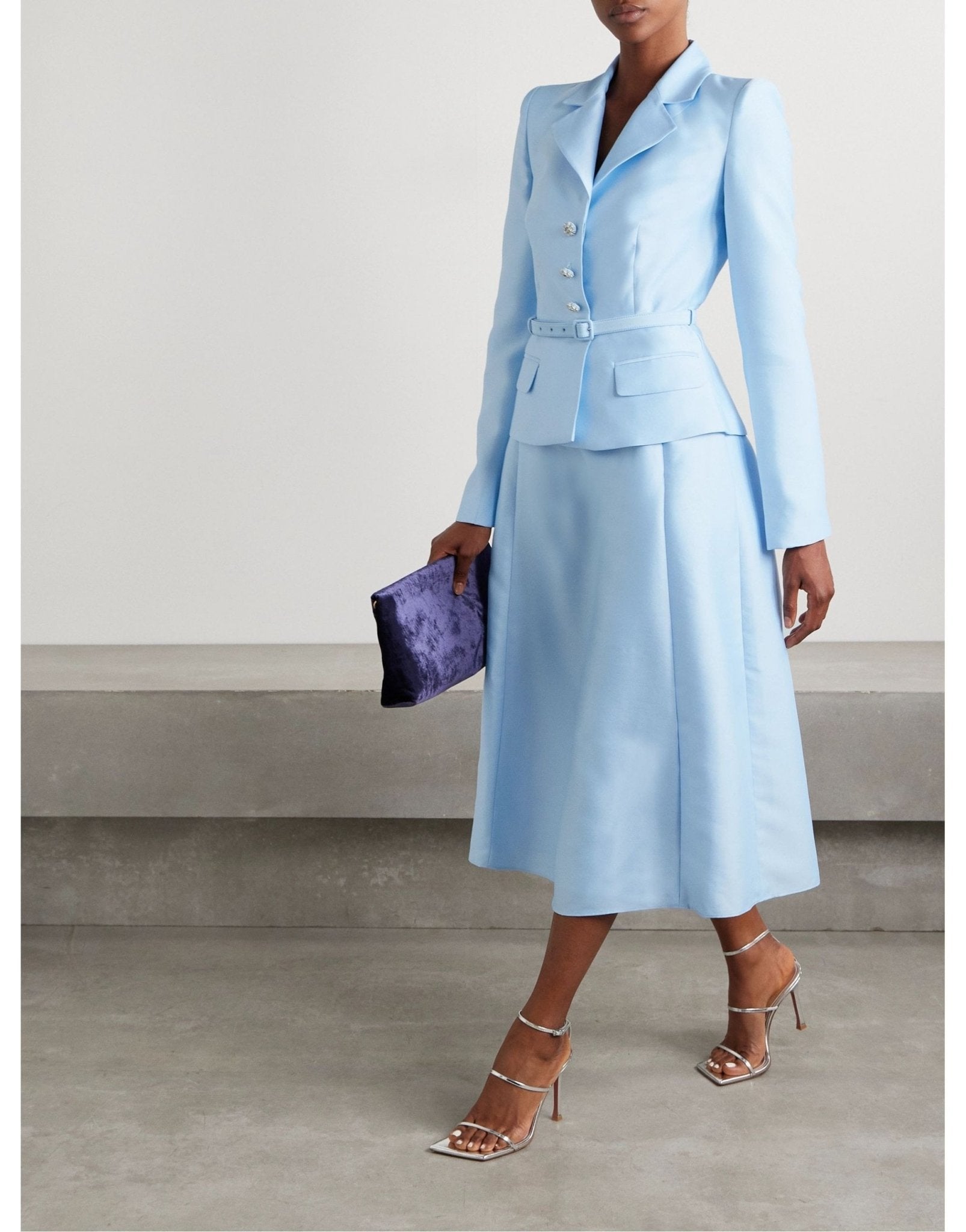 Young Ideas/Henmores - Crepe Diamante Midi Dress - Blue - 10