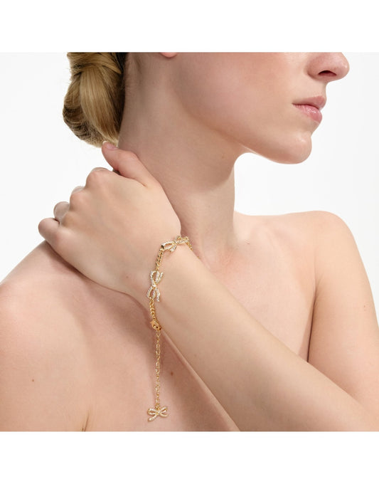 Young Ideas/Henmores - Crystal Bow Bracelet - Gold - OS