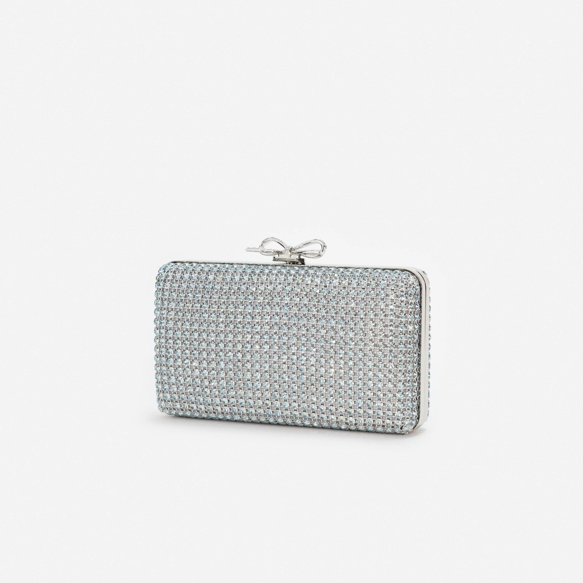 Young Ideas & Henmores - Crystal Chainmail Clutch Bag - Blue - OS