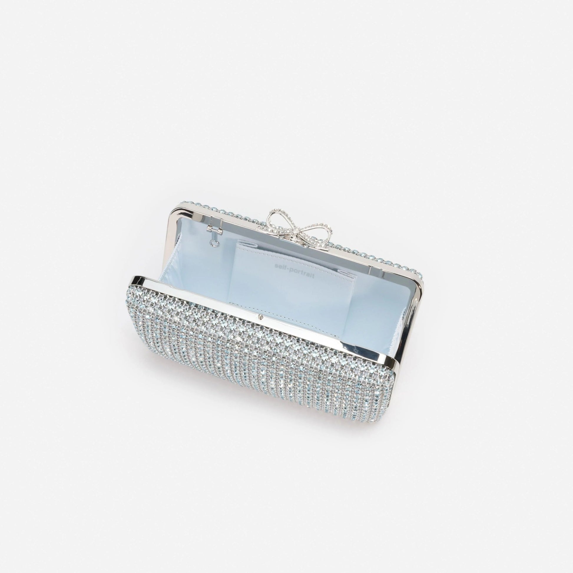 Young Ideas & Henmores - Crystal Chainmail Clutch Bag - Blue - OS