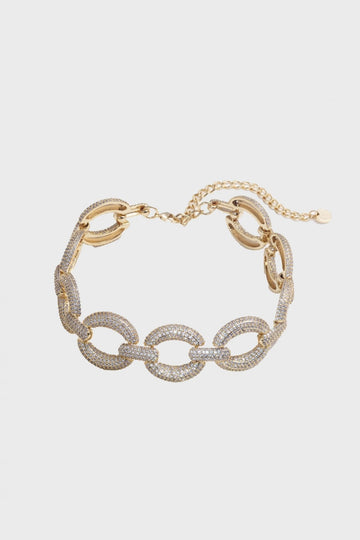 Young Ideas/Henmores - Crystal Link Choker - Gold - OS