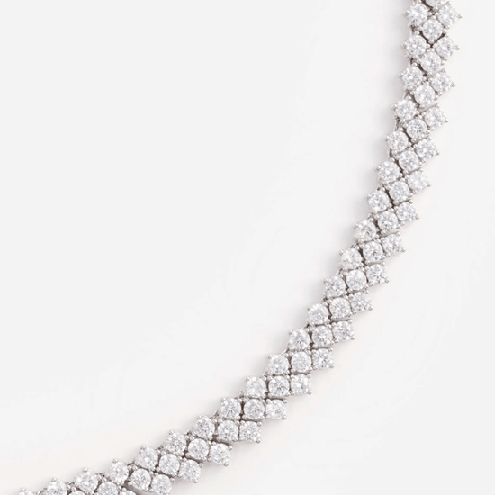 Young Ideas & Henmores - Crystal Necklace - Silver - OS
