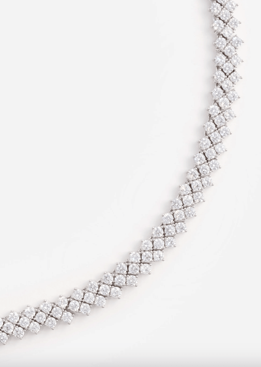 Young Ideas & Henmores - Crystal Necklace - Silver - OS