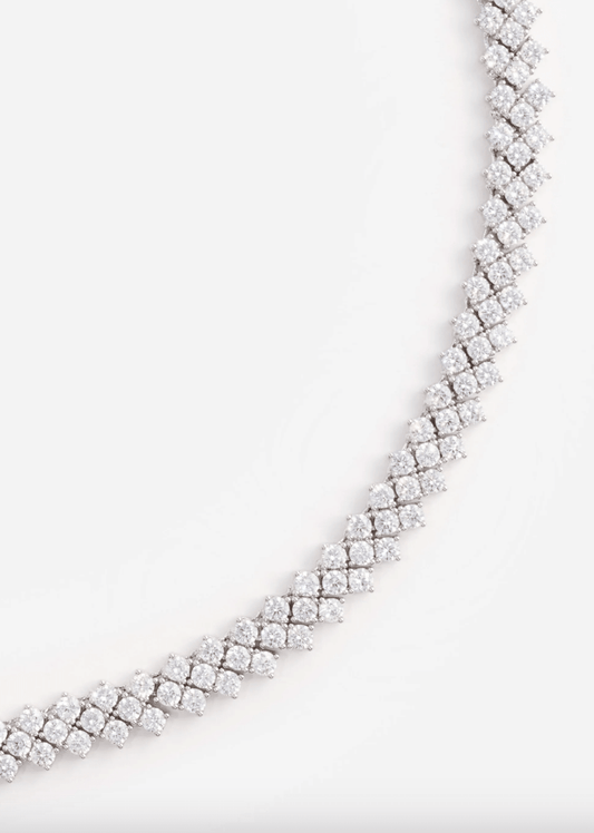 Young Ideas & Henmores - Crystal Necklace - Silver - OS