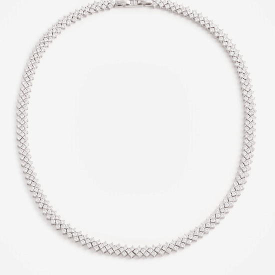 Young Ideas & Henmores - Crystal Necklace - Silver - OS