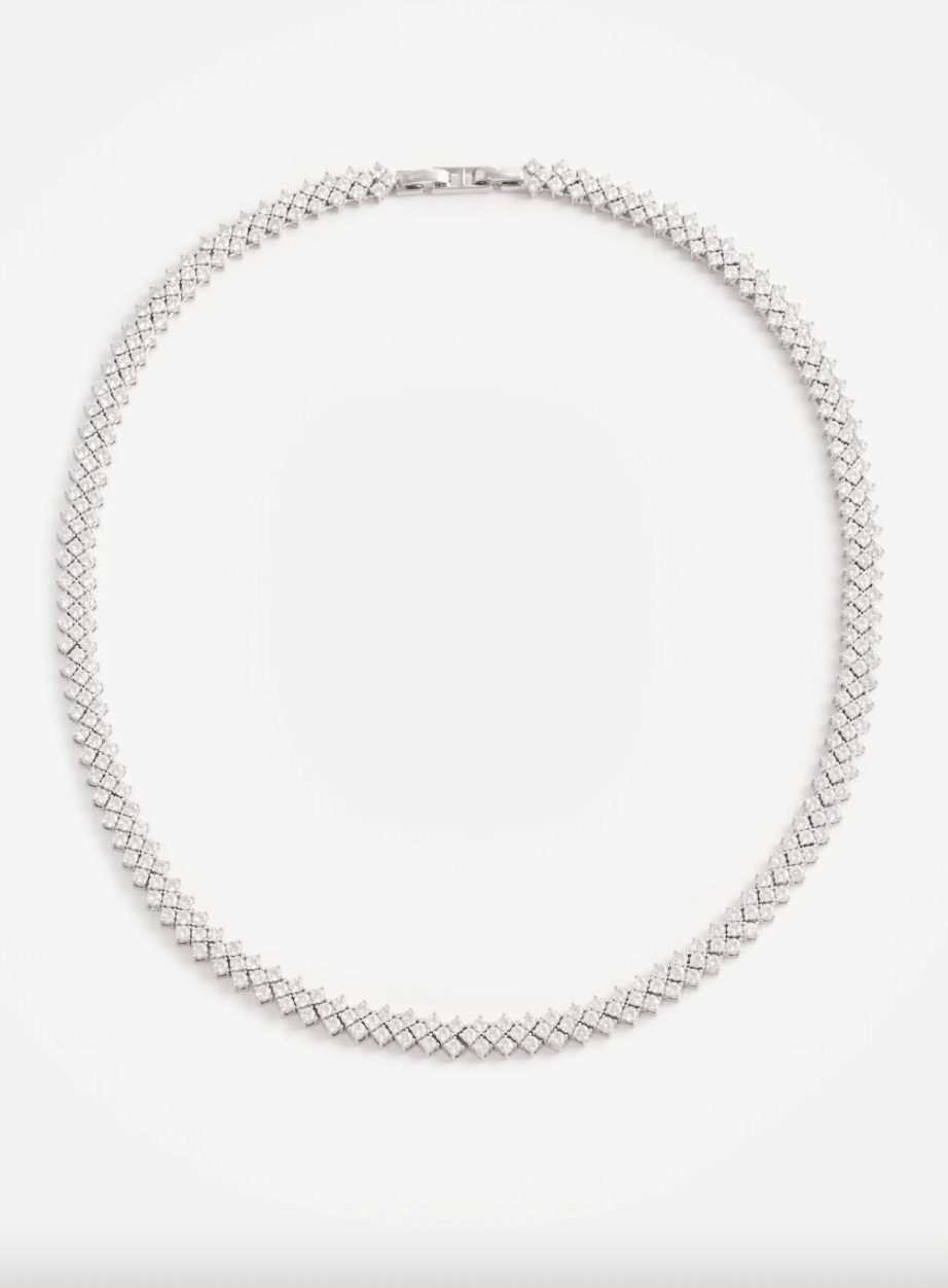 Young Ideas & Henmores - Crystal Necklace - Silver - OS