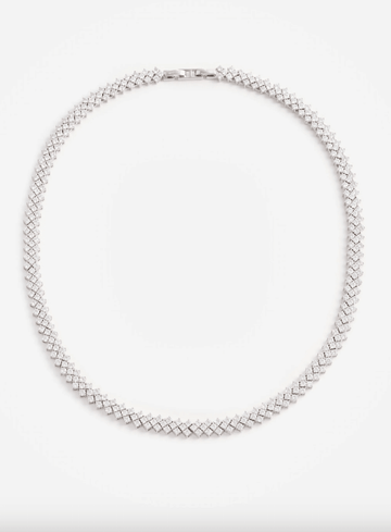 Young Ideas & Henmores - Crystal Necklace - Silver - OS