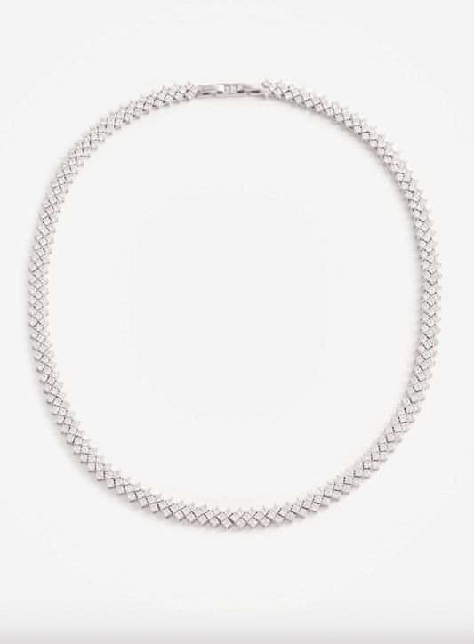 Young Ideas & Henmores - Crystal Necklace - Silver - OS