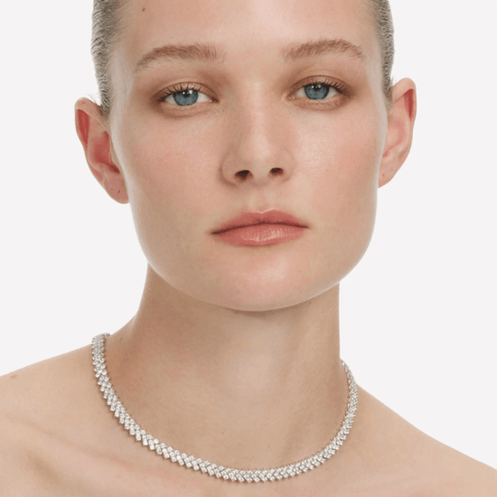 Young Ideas & Henmores - Crystal Necklace - Silver - OS