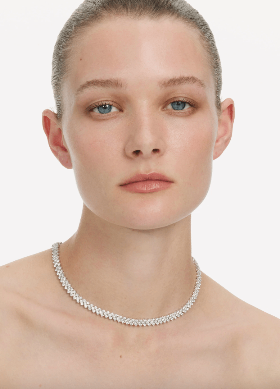 Young Ideas & Henmores - Crystal Necklace - Silver - OS