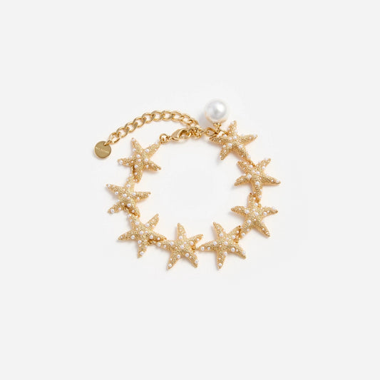 Young Ideas & Henmores - Textured Starfish Bracelet - Gold - OS