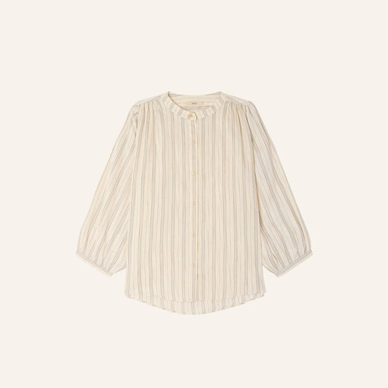 Young Ideas/Henmores - A View Striped Blouson Shirt - Sandaguas Cream - XS
