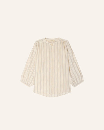 Young Ideas/Henmores - A View Striped Blouson Shirt - Sandaguas Cream - XS