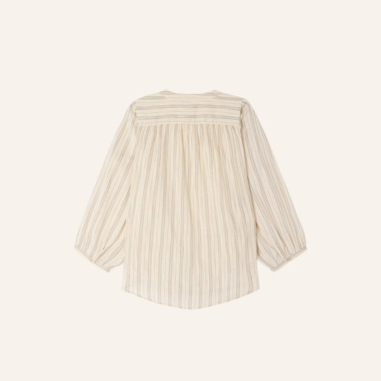 Young Ideas/Henmores - A View Striped Blouson Shirt - Sandaguas Cream - XS