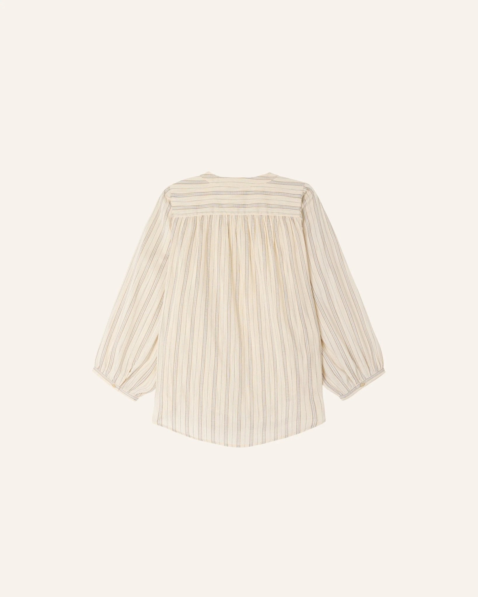 Young Ideas/Henmores - A View Striped Blouson Shirt - Sandaguas Cream - XS