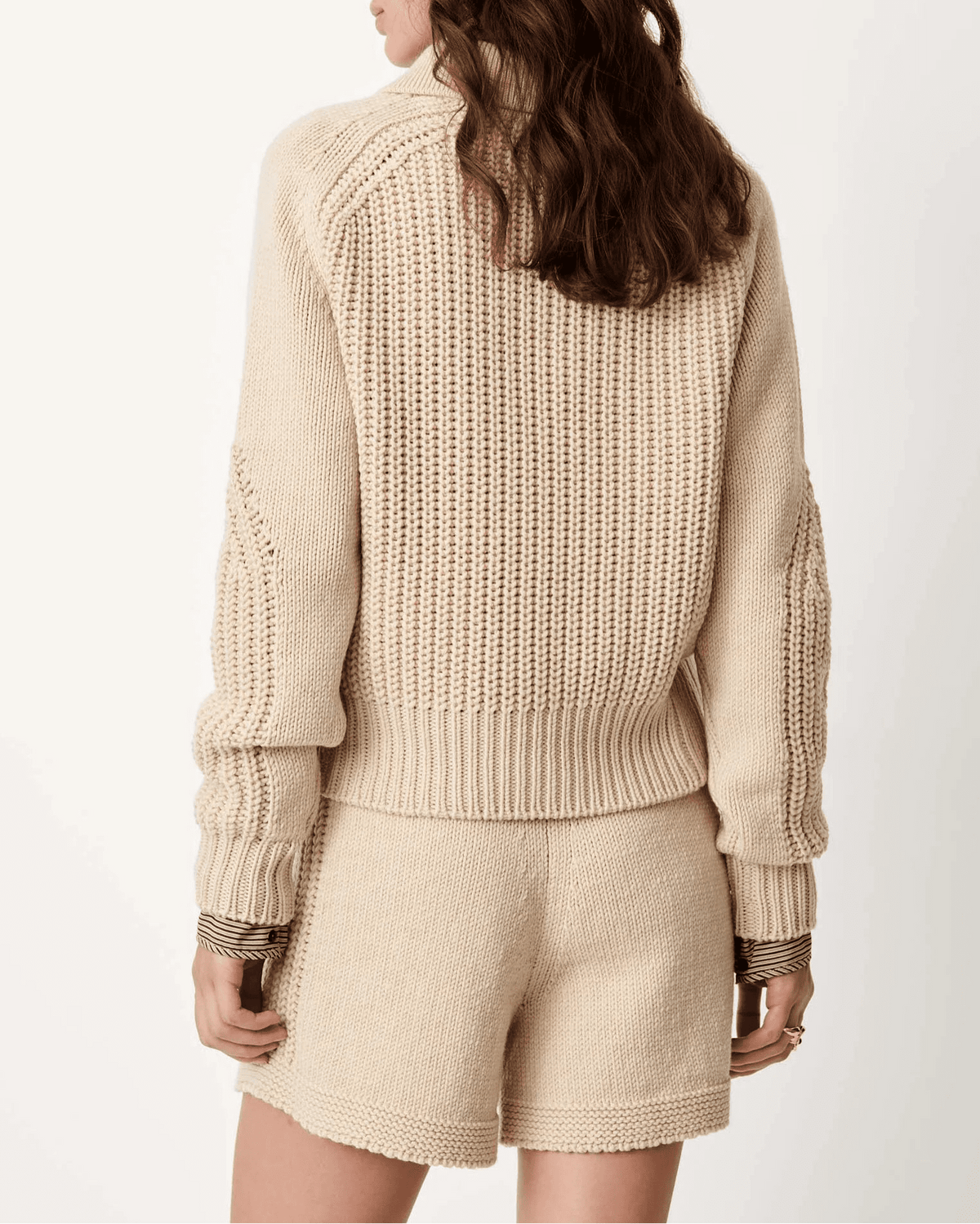 Young Ideas & Henmores -Afang Collared Jumper -Sand -XS