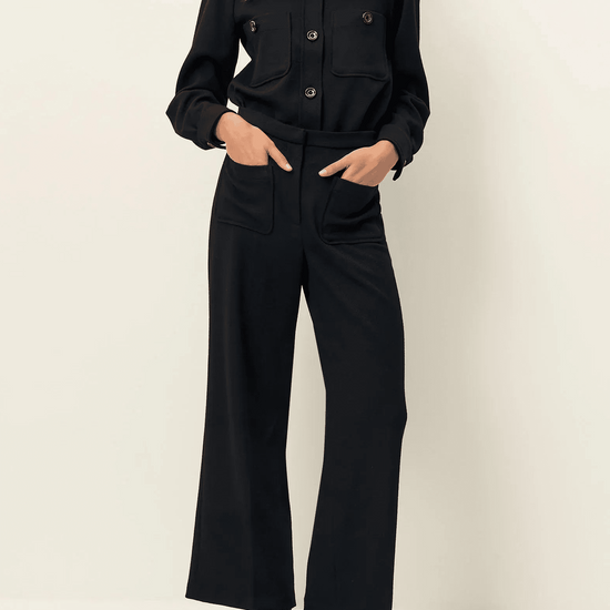 Young Ideas & Henmores -Alberwool Patch Pocket Trousers -Black -8