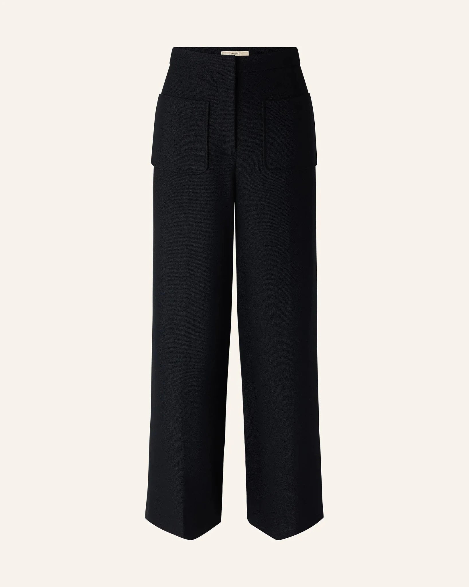 Young Ideas & Henmores -Alberwool Patch Pocket Trousers -Black -8