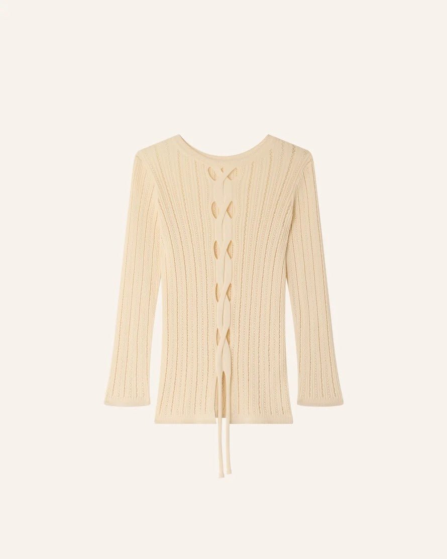 Young Ideas/Henmores - Alencar Front Panel Detail Jumper - Cream - XS