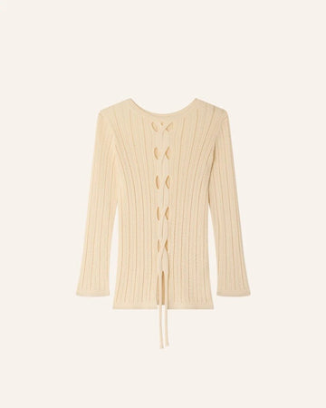 Young Ideas/Henmores - Alencar Front Panel Detail Jumper - Cream - XS