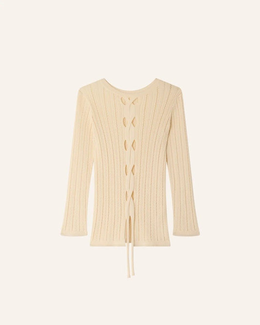 Young Ideas/Henmores - Alencar Front Panel Detail Jumper - Cream - XS