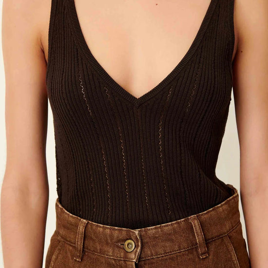 Young Ideas/Henmores - Attita Knitted Vest - Espresso - XS