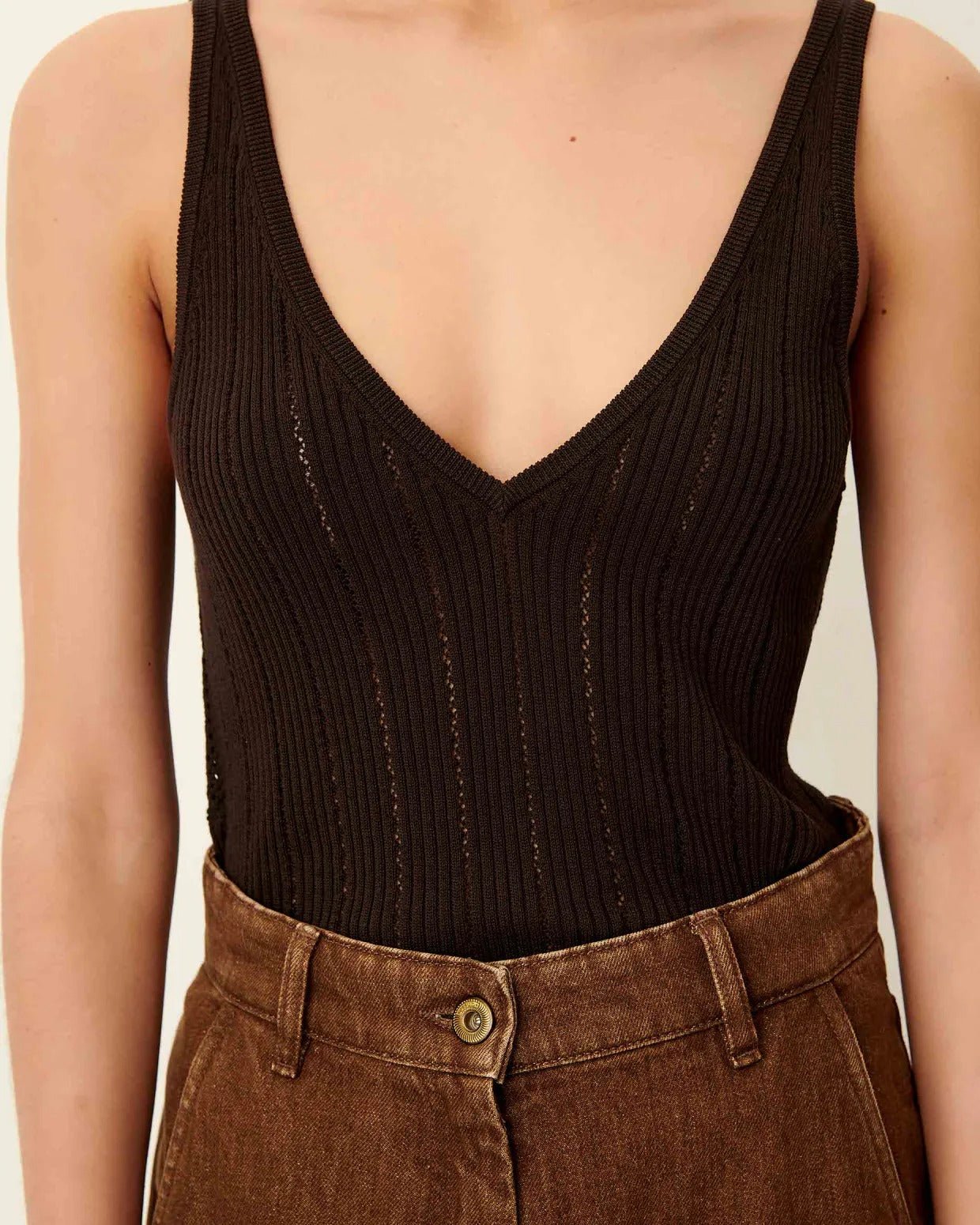 Young Ideas/Henmores - Attita Knitted Vest - Espresso - XS