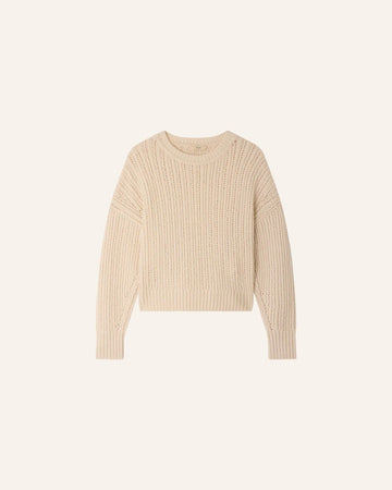 Young Ideas/Henmores - Barbosa Side Tie Crew Neck Jumper - Cream - XS