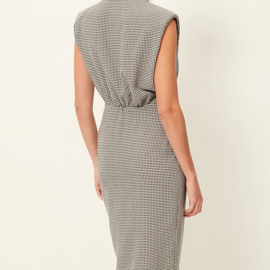 Young Ideas/Henmores - Bellacala Gingham Ruched Dress - White/Black - XS
