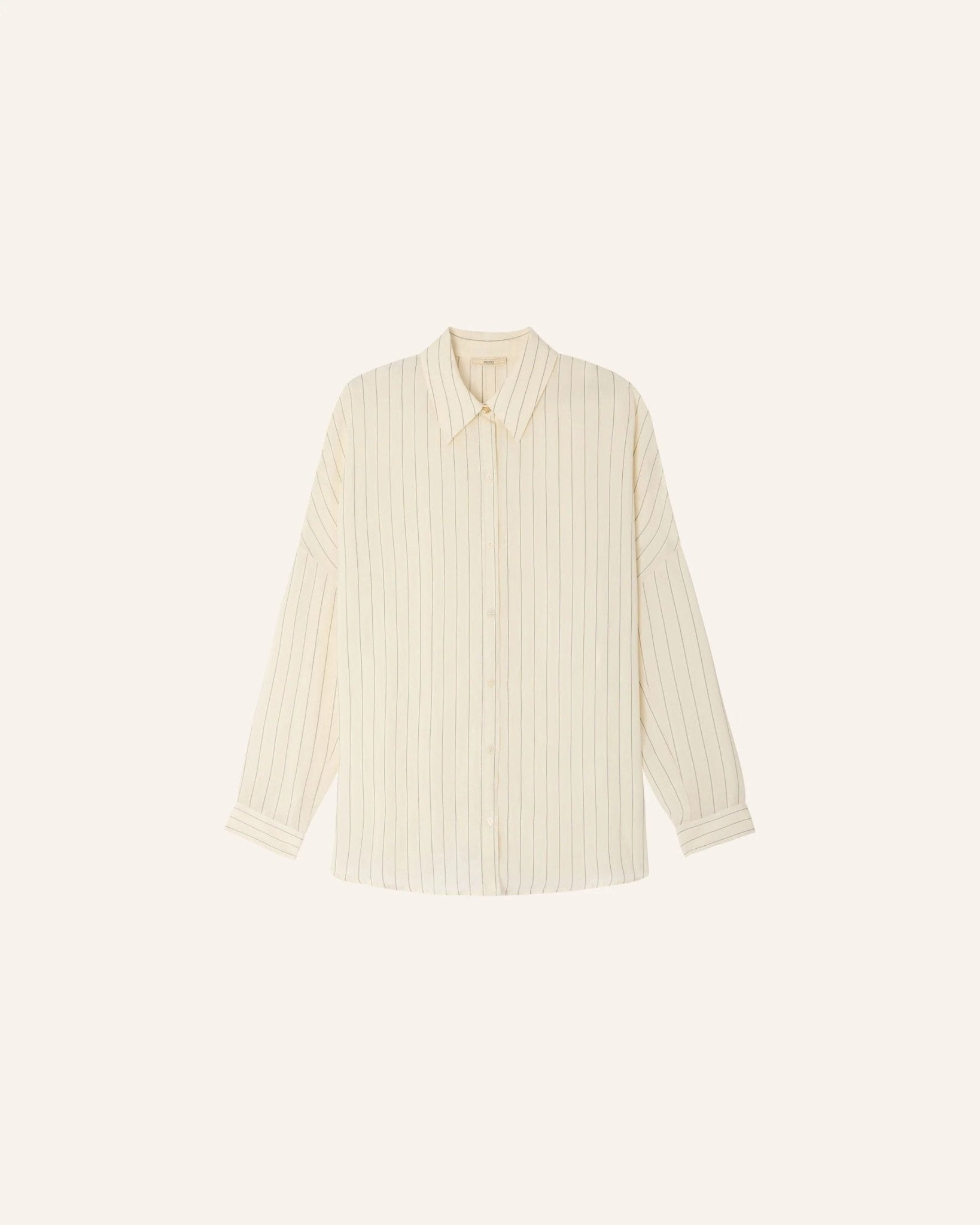 Young Ideas/Henmores - Botan Striped Relaxed Shirt - Milky White - XS