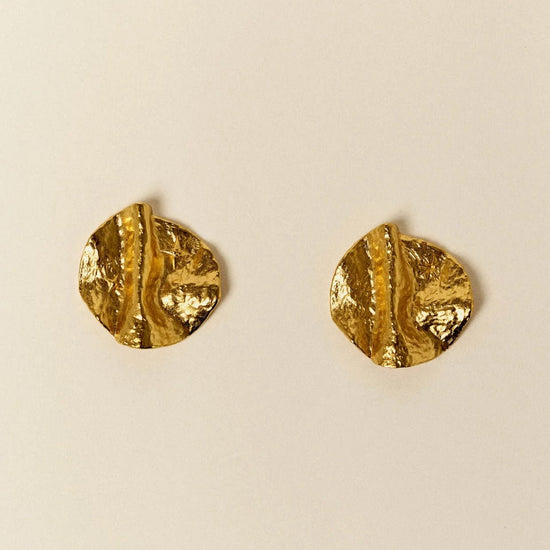 Young Ideas/Henmores - Brittae Dore Crinkle Earrings - Gold - OS