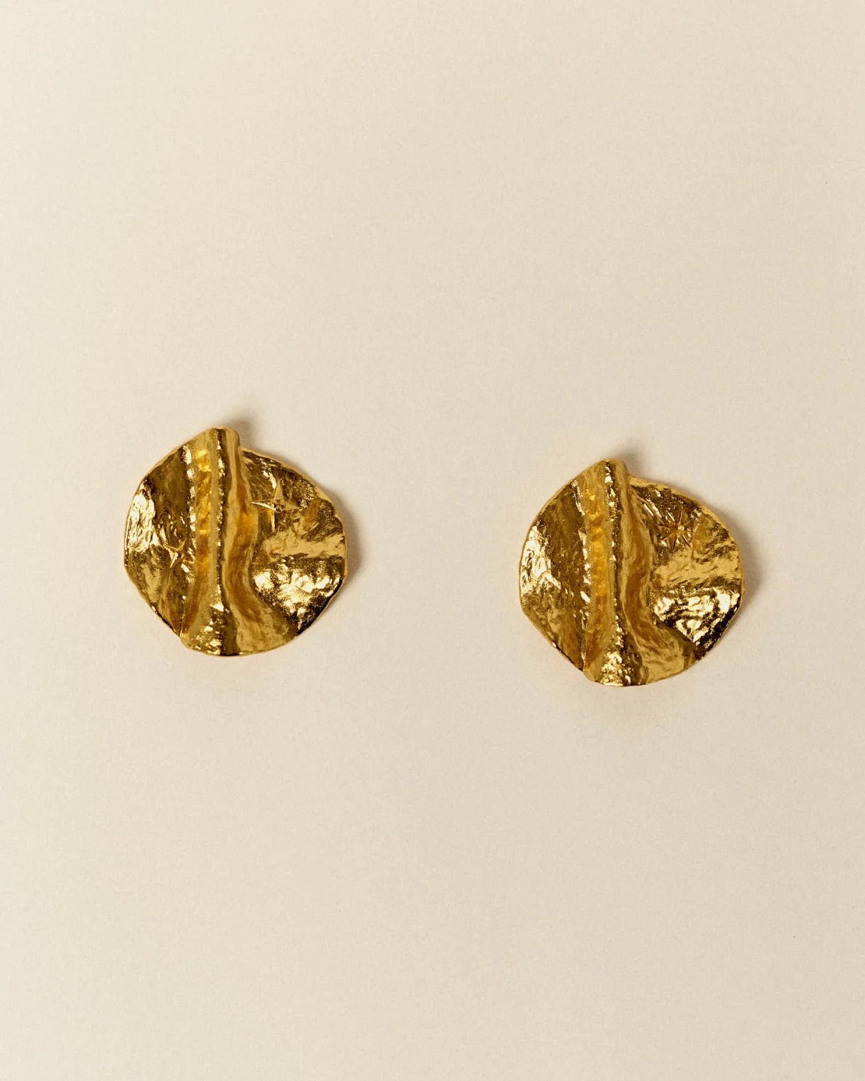 Young Ideas/Henmores - Brittae Dore Crinkle Earrings - Gold - OS