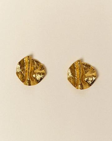 Young Ideas/Henmores - Brittae Dore Crinkle Earrings - Gold - OS