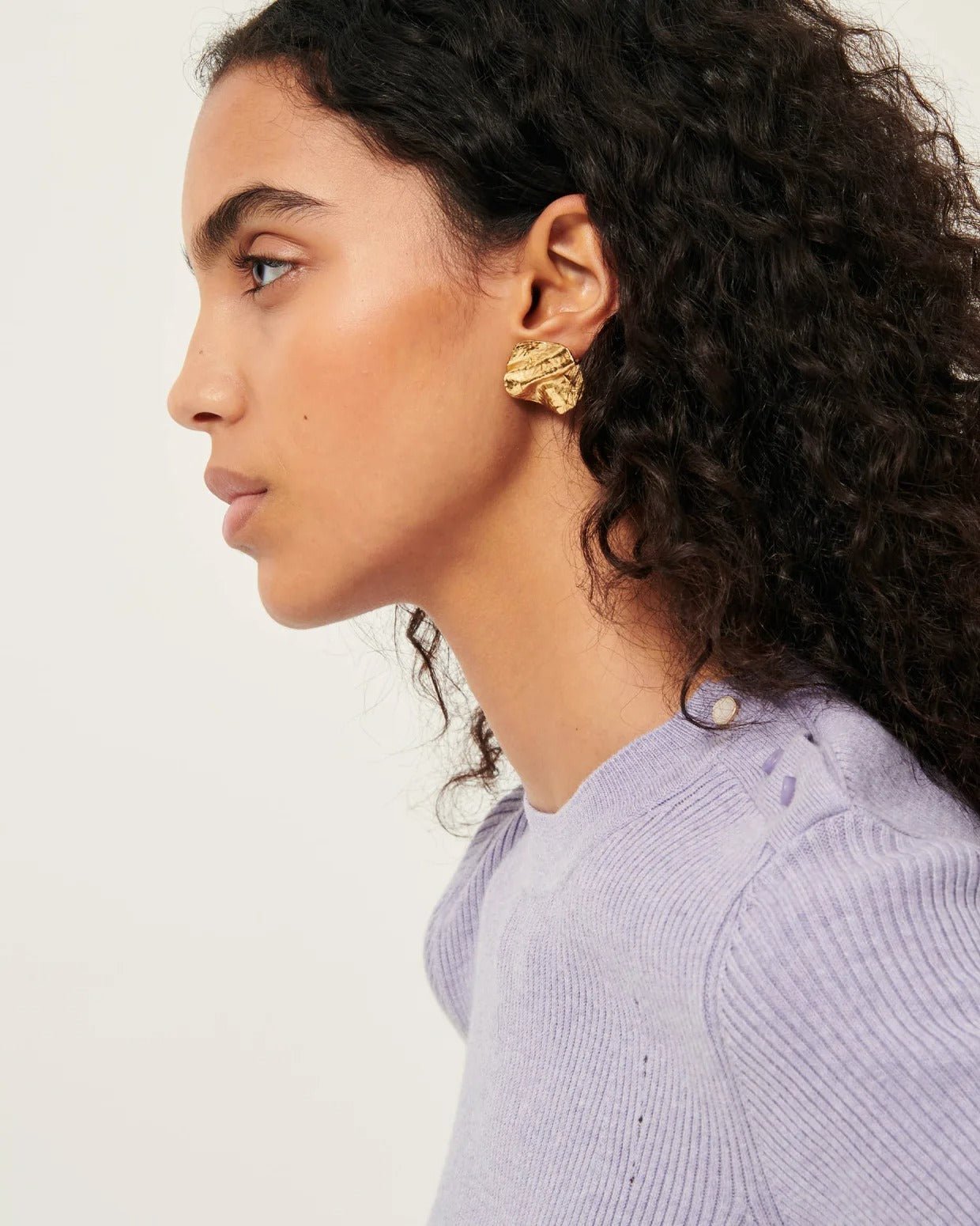 Young Ideas/Henmores - Brittae Dore Crinkle Earrings - Gold - OS