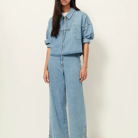 Young Ideas/Henmores - Campomoro Leg Tie Detail Jeans - Azuru - 8