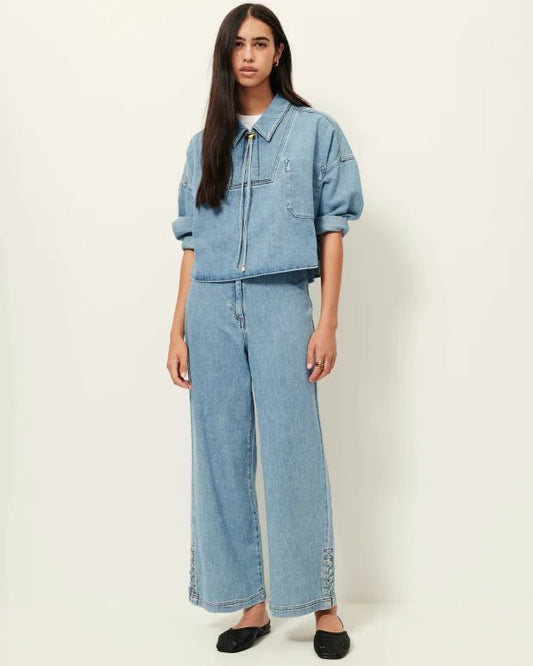 Young Ideas/Henmores - Campomoro Leg Tie Detail Jeans - Azuru - 8