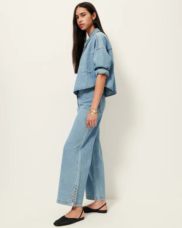Young Ideas/Henmores - Campomoro Leg Tie Detail Jeans - Azuru - 8